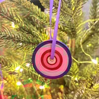 Pink and blue disc
