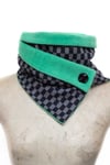  Cuello bufanda cuadros verde