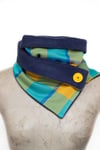 Cuello bufanda marino mostaza