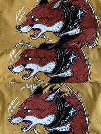 Image 1 of faded mustard short sleeve logo t shirt