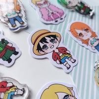 Image 2 of One Piece keychains and stickers