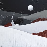 Snow Flurries - 8 x 8" signed archival art print
