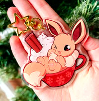 Image 2 of Eevee Cocoa (Double-Sided 3" Keychain)