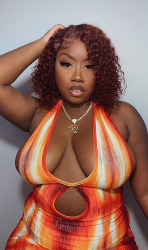 Image of 7x5 Closure Reddish Brown Curly Bob in 12”