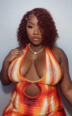 Image of 7x5 Closure Reddish Brown Curly Bob in 12”
