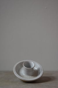Image 2 of Candle Dish - White Fleck
