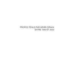 Image 3 of PROPOS* HENRI CIRIANI * 5 VOLUMES - Emmanuel DELABRANCHE