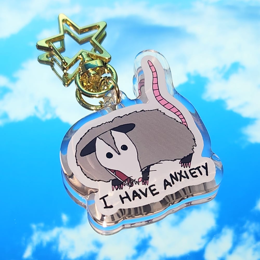 Image of Anxious Possum Keychain