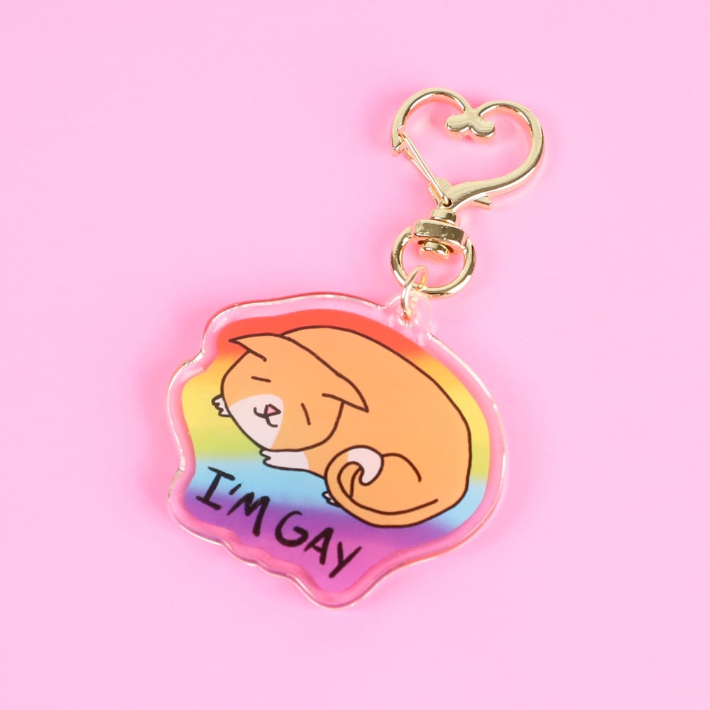 Image of Gay Kitty Keychain