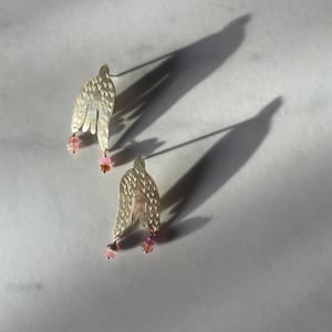 Image of skye earring - rose tourmaline