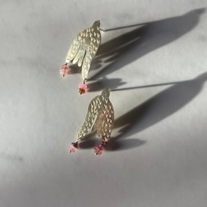 Image of skye earring - rose tourmaline