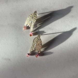 Image of skye earring - rose tourmaline