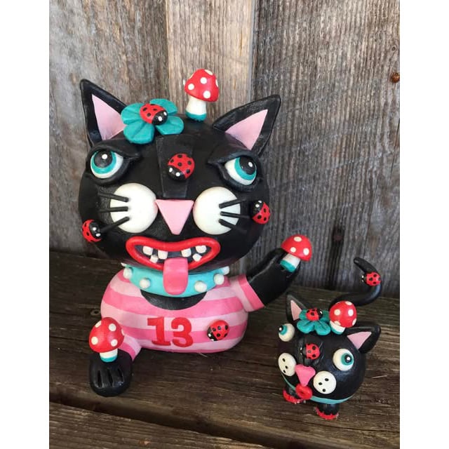 PAIR of Lucky BLACK CATS