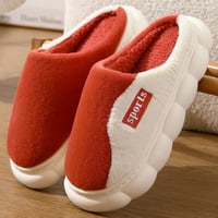 Image 3 of Men’s Warm Plush Thick Bottom Anti-Slip Indoor Cotton Slippers