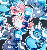 Image 1 of Eeveelution Soda Pop (Holographic Sticker)