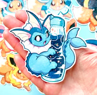 Image 4 of Eeveelution Soda Pop (Holographic Sticker)