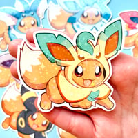 Image 5 of Eeveelution Poncho Eevee (Holographic Sticker)