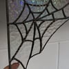 Stained Glass Cobweb in Textured Iridescent Clear Glass