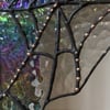 Stained Glass Cobweb in Textured Iridescent Clear Glass