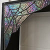 Stained Glass Cobweb in Textured Iridescent Clear Glass