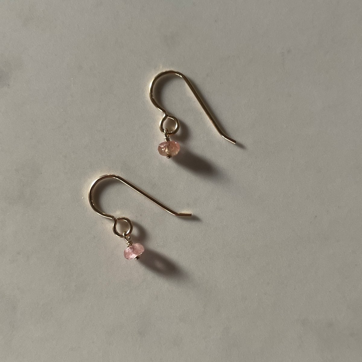 Image of pia earring - rose tourmaline