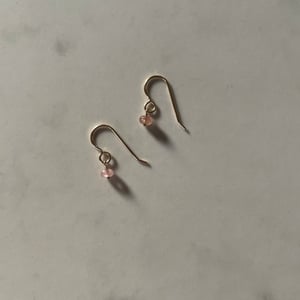 Image of pia earring - rose tourmaline