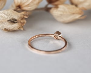 Image of 18ct Rose gold, Champagne colour Rose-cut diamond ring (LON213)