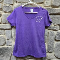 V-Neck Ladies T-Shirt (Purple Heather)