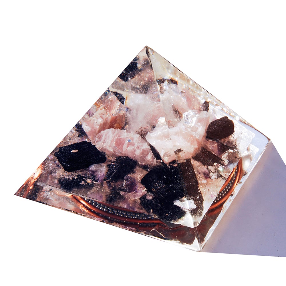 Image of 6" GIZA:  Brazilian Quartz/Rose Quartz/Black Tourmaline/Amethyst/Lepidolite/SL