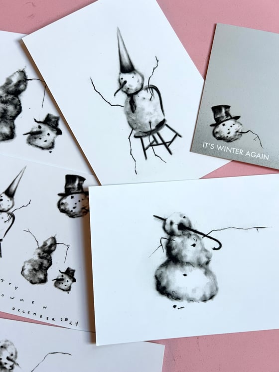 Image of Shitty Snowmen Postcards