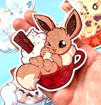 Image 3 of Poké-Cocoa (Holographic sticker)