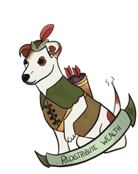 Redistribute Wealth Wishbone sticker