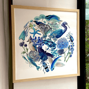 Image of CERCLE BLEU Giclée print x 50 cm 