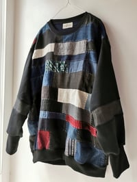 Image 2 of Denim patchwork jumper