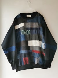 Image 1 of Denim patchwork jumper