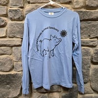 Comfort Colors Long-Sleeved T-Shirt (Washed Denim Blue)