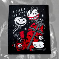 Image 1 of Scary Christmas Blanket