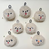 Image 1 of ☃︎fuzzy snowball keychain☃︎
