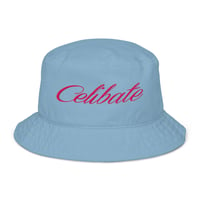 Image 4 of Embroidered Pink CELIBATE Logo Organic Cotton Bucket Hat (Unisex)