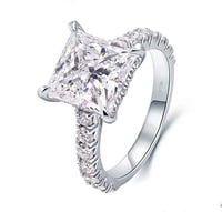 Image 1 of Jasmine Princess Cut 5 Carat Lab Diamond Ring