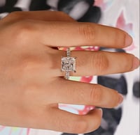 Image 2 of Jasmine Princess Cut 5 Carat Lab Diamond Ring