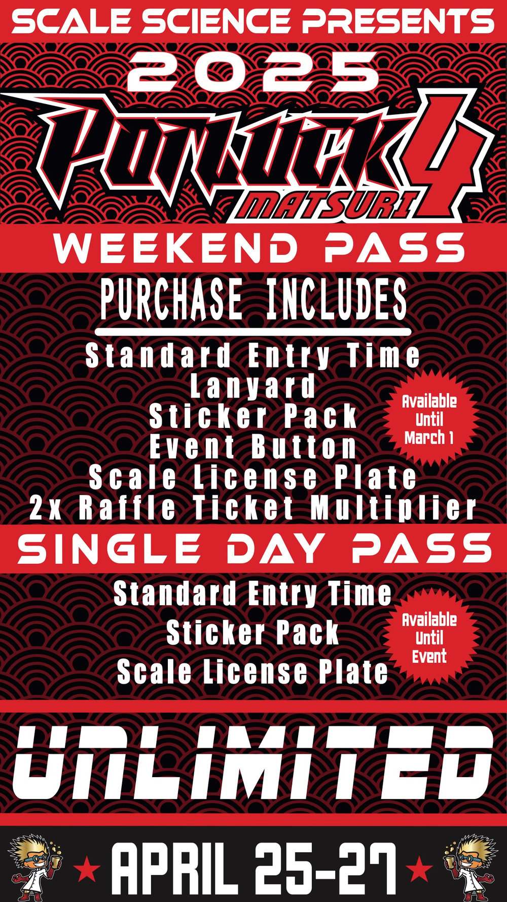 Potluck Matsuri 4 2025 Weekend Pass (April 25th, 26th and 27th)