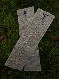 Image of Hand-Embroidered Nettle or Linen Rune Bookmark