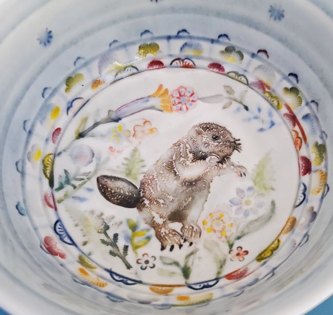 Beaver Porcelain Bowl
