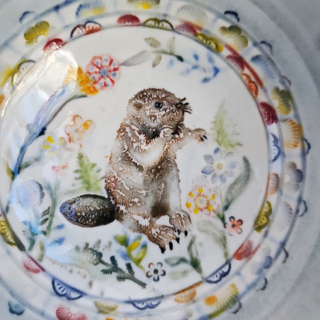 Beaver Porcelain Bowl