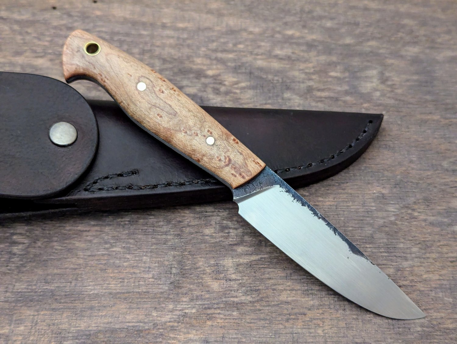 Image of Full-tang, light hardwood, bushcraft knife 