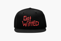 Image 3 of Get Witted Black Snapback Hat(Embroidery)