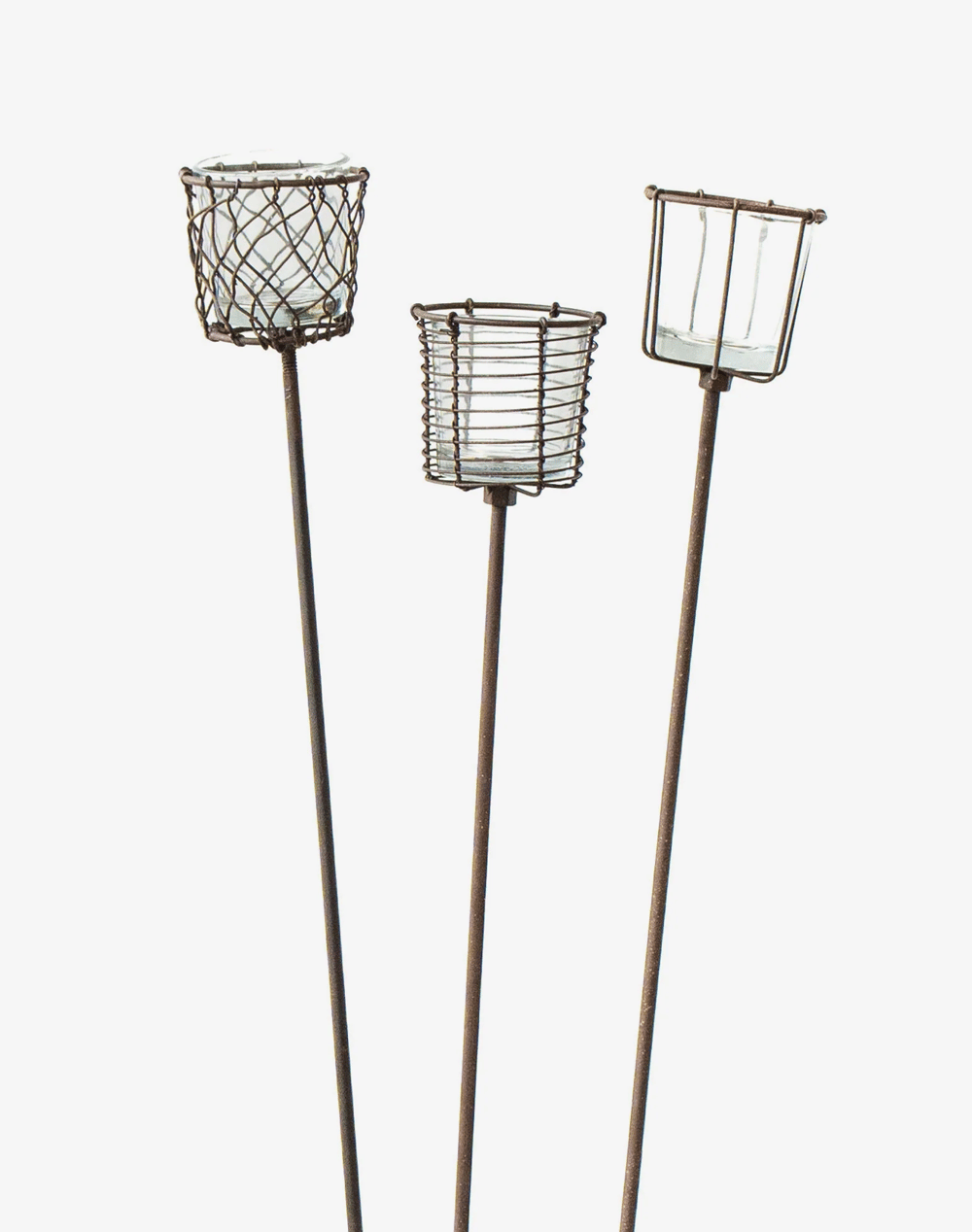 Image of Garden Set of 3 Tealight Stakes 