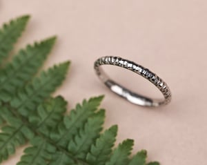 Image of Platinum 2mm faceted ring