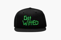 Image 4 of Get Witted Black Snapback Hat(Embroidery)